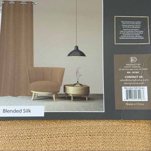 MARRIO Solid Room Darkening Curtain Panels Pair Beige Set 38 x 84 in NEW NWT - Picture 4 of 7
